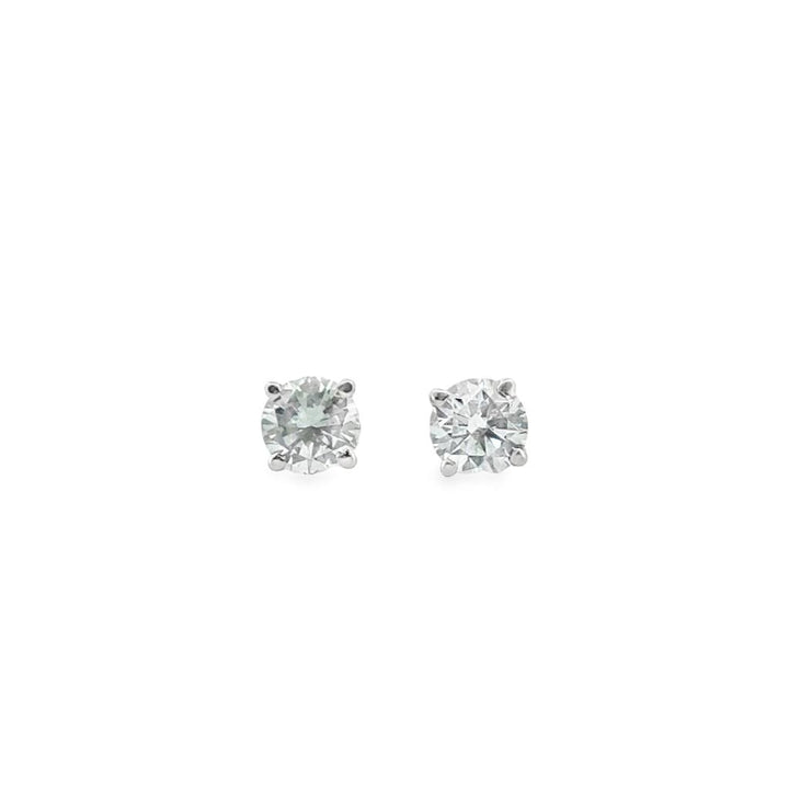 Signature Diamond Stud Earrings 0.57 CTW in 14K White Gold