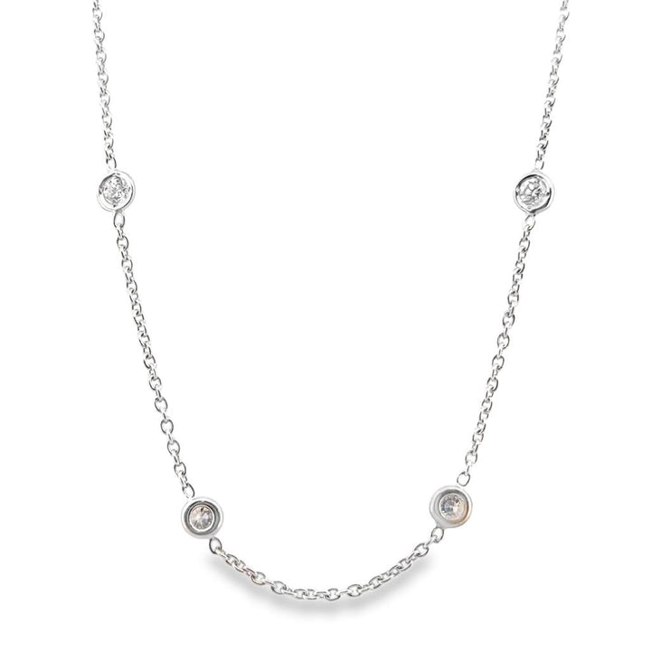 Roberto Coin 1.94 CTW Diamond by the Inch Chain Necklace in 18K White Gold