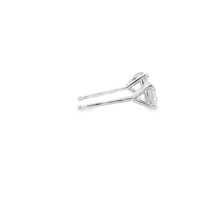 Signature Diamond Stud Earrings 0.79 CTW in White Gold