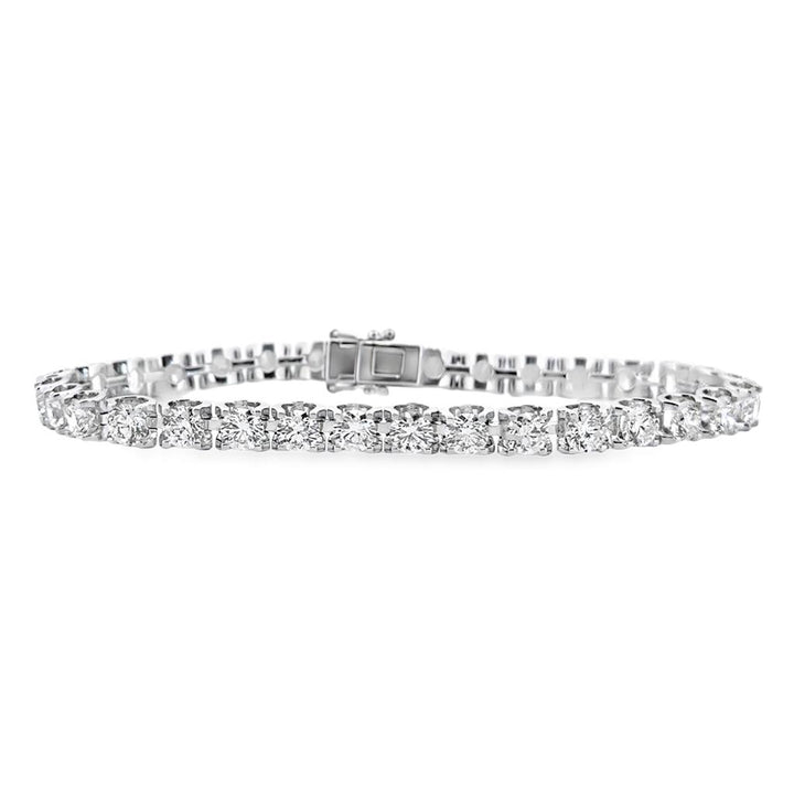 9.83 CTW Diamond Tennis Bracelet in 18K White Gold