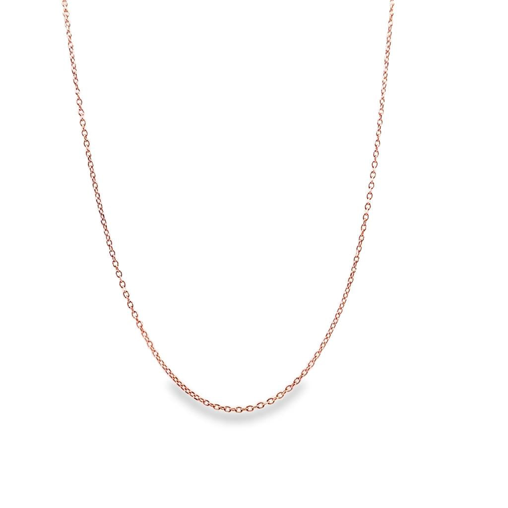 14K Yellow Gold Cable Diamond Cut Link Chain - 1.05mm, 18"