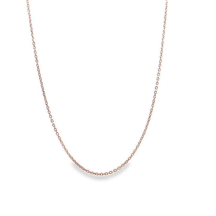 14K Yellow Gold Cable Diamond Cut Link Chain - 1.05mm, 18"