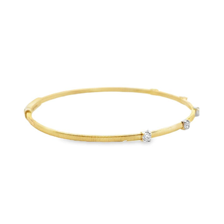 0.28 CTW Diamond Flexible Bangle Bracelet, 14K Yellow Gold