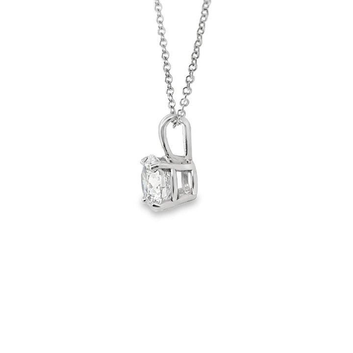 1.05 CT Round Diamond14K White Gold Pendant