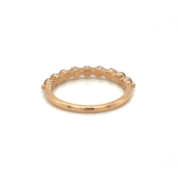 0.57 CTW Round Diamond 18K Rose Gold Band