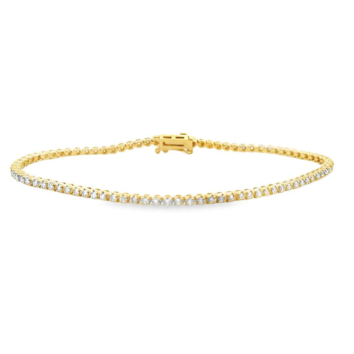 14K Yellow Gold 1.15 CTW Diamond Tennis Bracelet