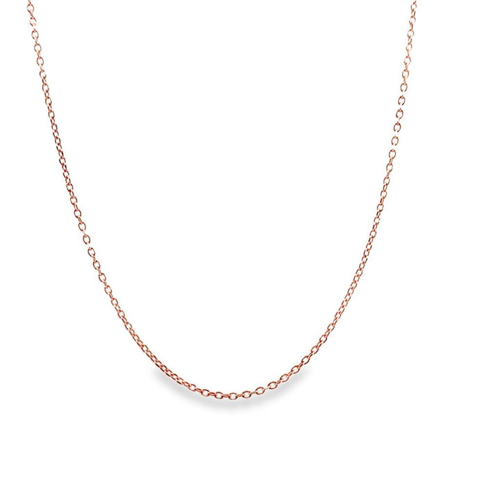 14K Yellow Gold Cable Diamond Cut Link Chain - 1.05mm, 18"