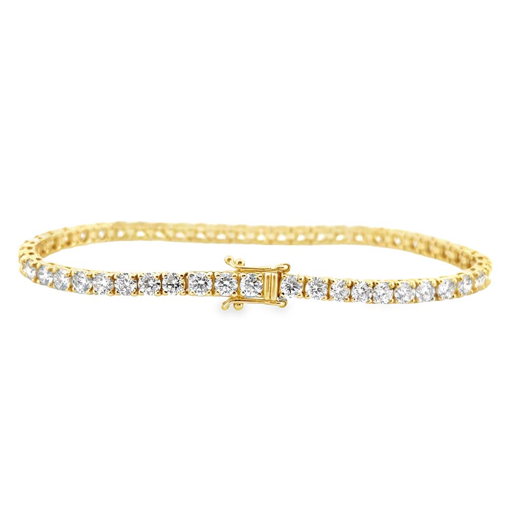 14K Yellow Gold 6.92 CTW Diamond Tennis Bracelet