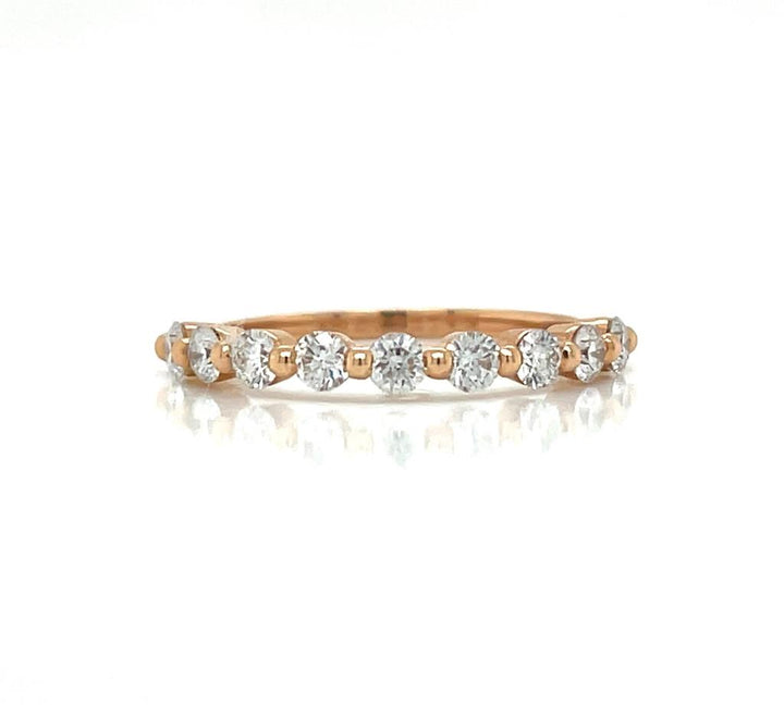 0.57 CTW Round Diamond 18K Rose Gold Band