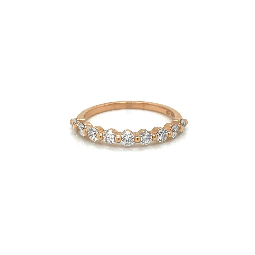 0.57 CTW Round Diamond 18K Rose Gold Band