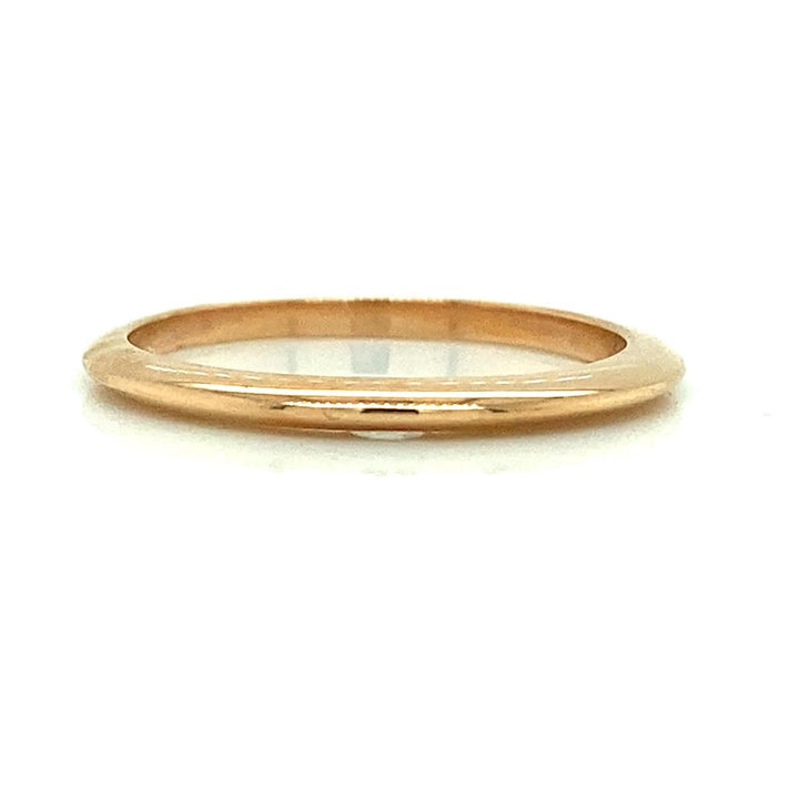 18K Rose Gold Knife Edge Wedding Band