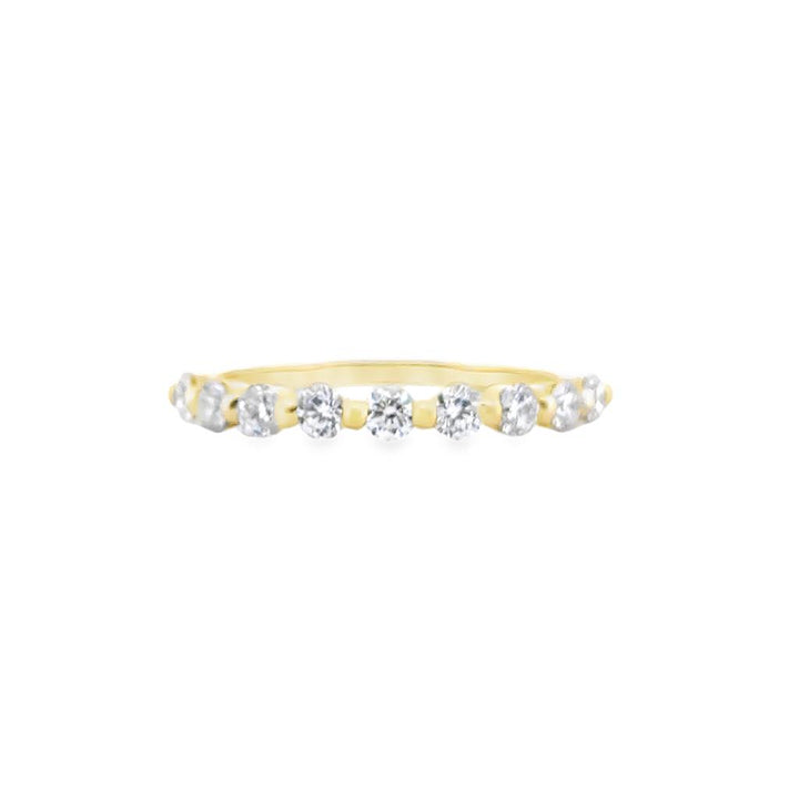 0.57 CTW Round Diamond 18K Yellow Gold Wedding Band - Size 6.25