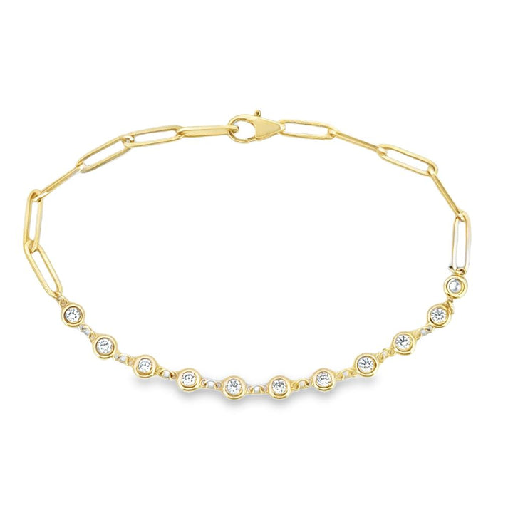 0.51 CTW Diamond 14K Yellow Gold Bracelet