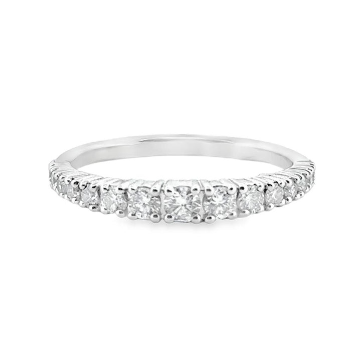 0.50 CTW Diamond 14K White Gold Graduated Band