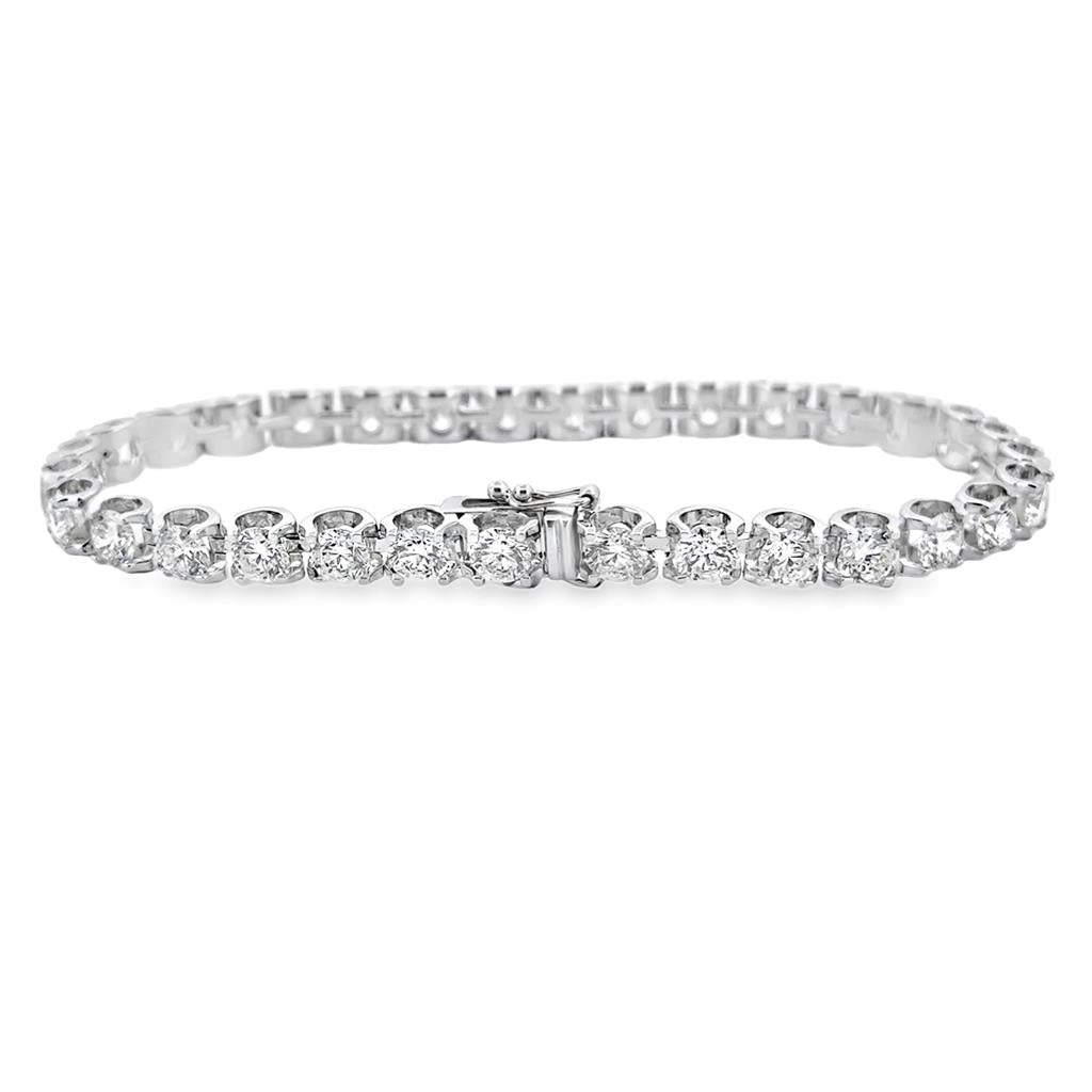 9.83 CTW Diamond Tennis Bracelet in 18K White Gold