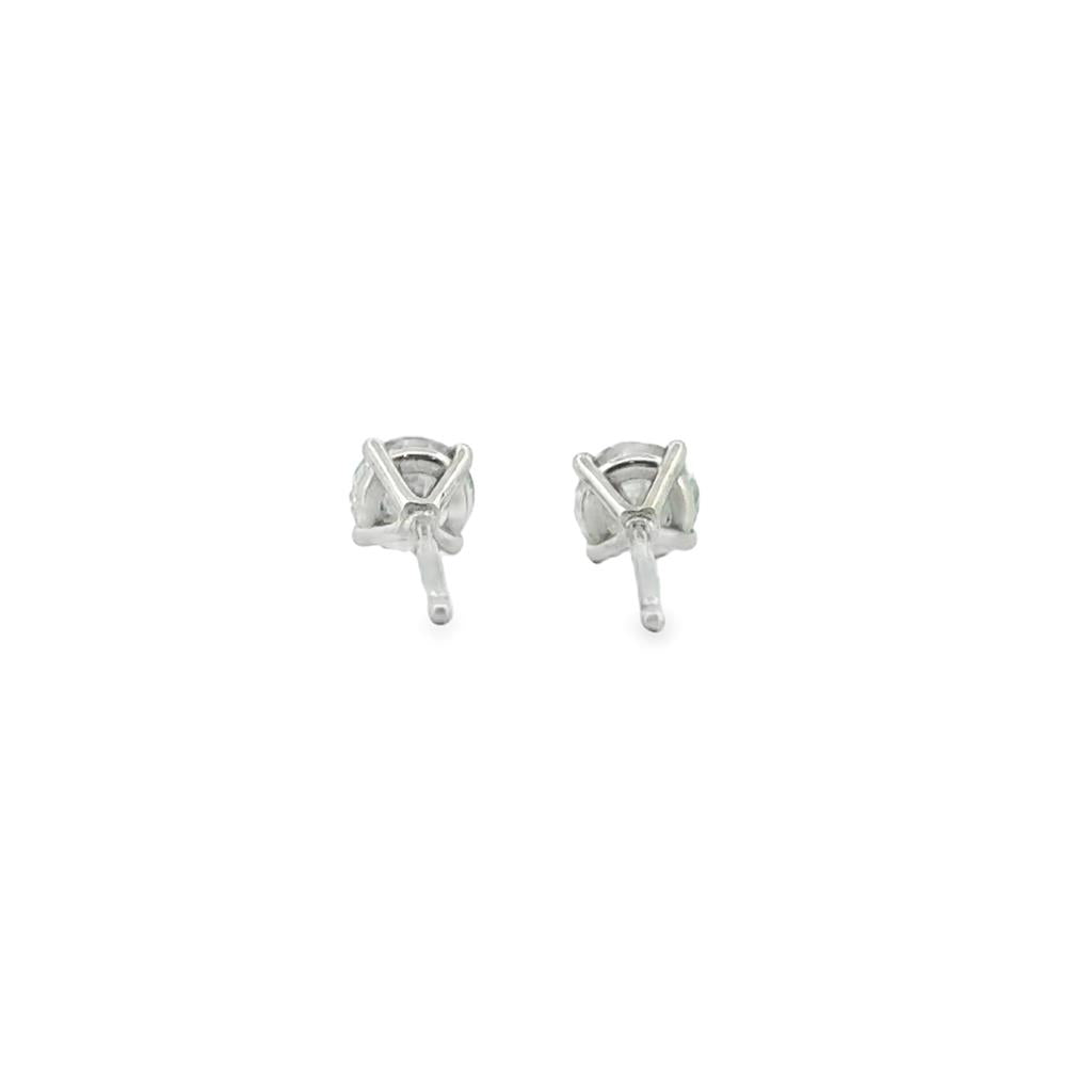 Signature Diamond Stud Earrings 0.57 CTW in 14K White Gold