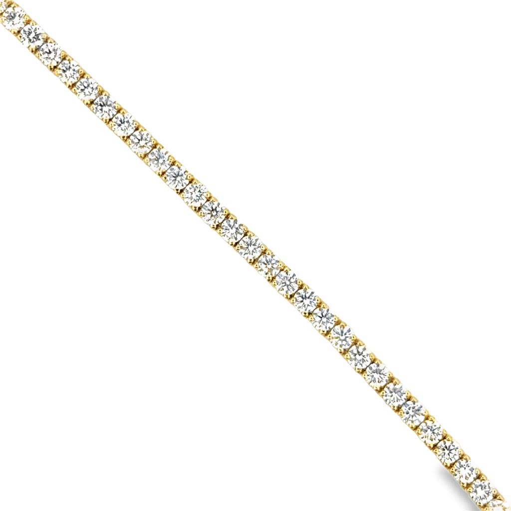 14K Yellow Gold 6.92 CTW Diamond Tennis Bracelet