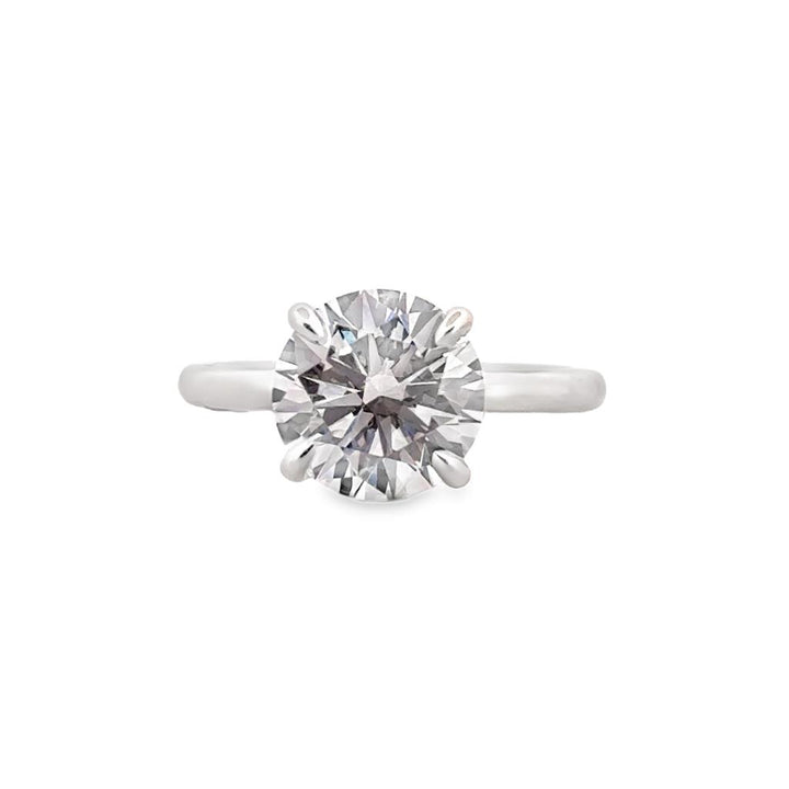 3.15 CT Lab-Grown Round Diamond 14K White Gold Engagement Ring