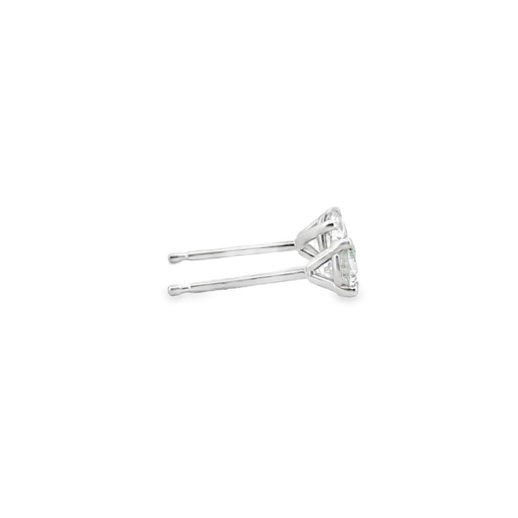 Signature Diamond Stud Earrings 0.57 CTW in 14K White Gold