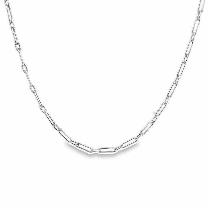 Vintage Handmade Platinum Chain Necklace