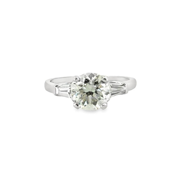 1.85 CT Round Brilliant Diamond Engagement Ring Platinum