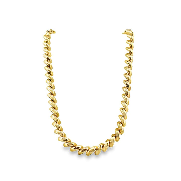 14K Yellow Gold Polished Link Chain Necklace