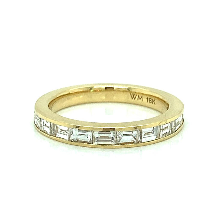 1.04 CTW Baguette Diamond 18K Yellow Gold Band