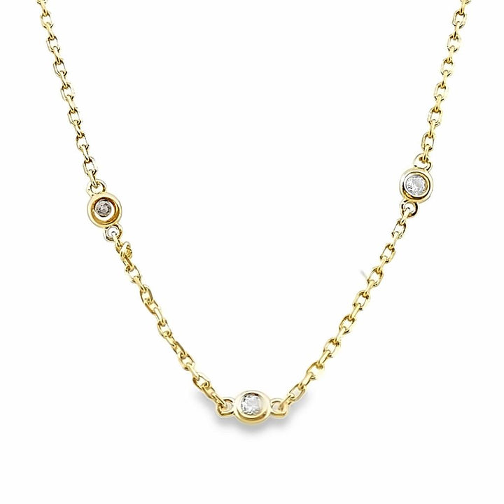 0.33 CTW Diamond by the Inch Chain in 14K Yellow Gold