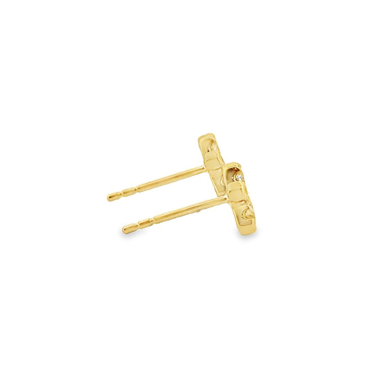 0.26 CTW Diamond Cross Earrings, 14K Yellow Gold