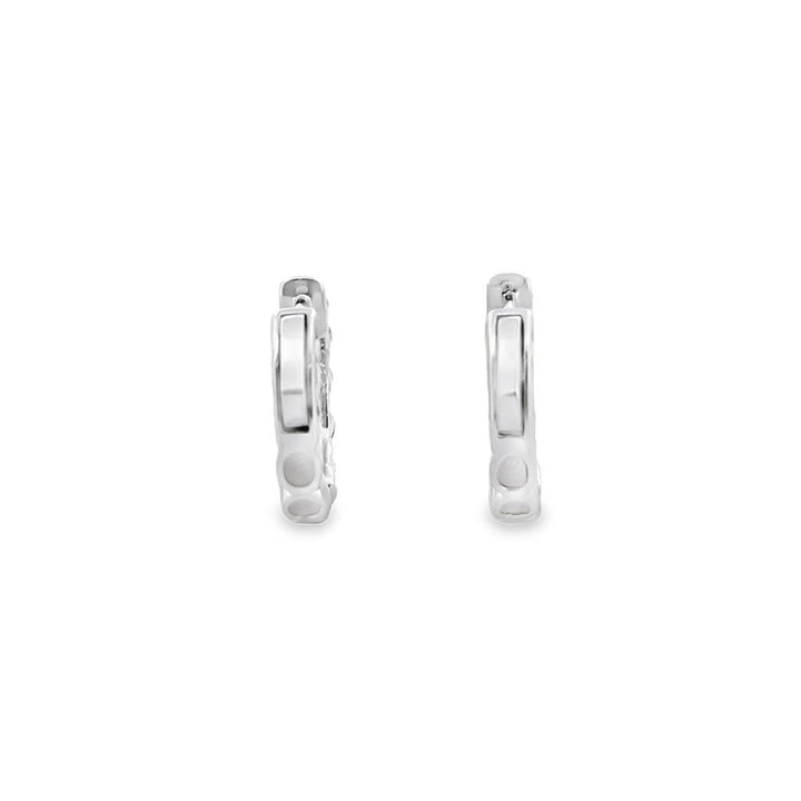 1.18 CTW Diamond Huggie Earrings in 14K White Gold