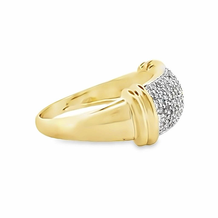 Diamond Pave Ring 14K Yellow Gold