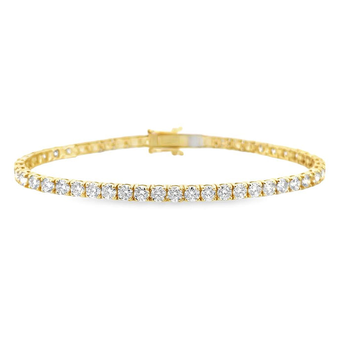 14K Yellow Gold 6.92 CTW Diamond Tennis Bracelet