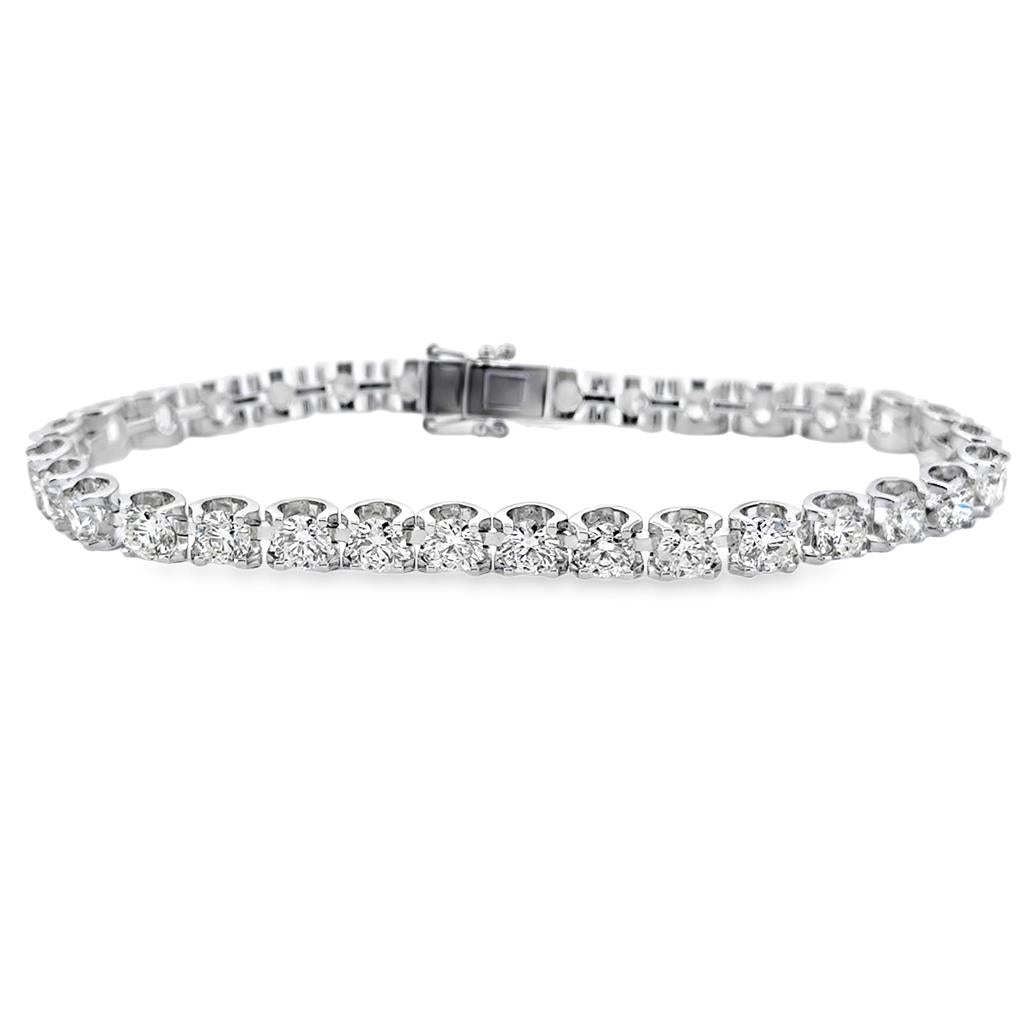 9.83 CTW Diamond Tennis Bracelet in 18K White Gold