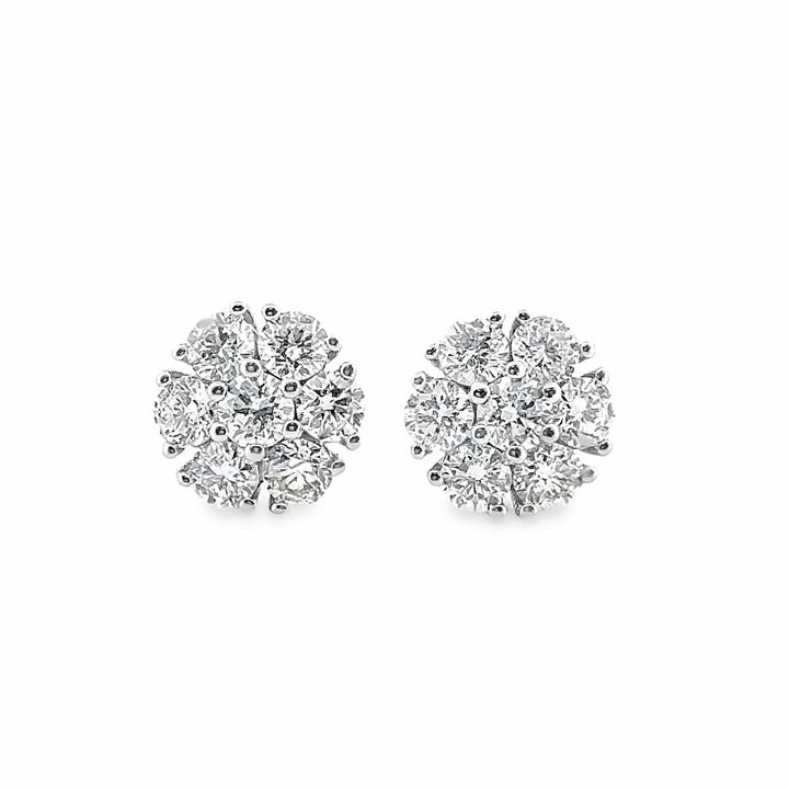 1.03 CTW Diamond 14K White Gold Stud Earrings