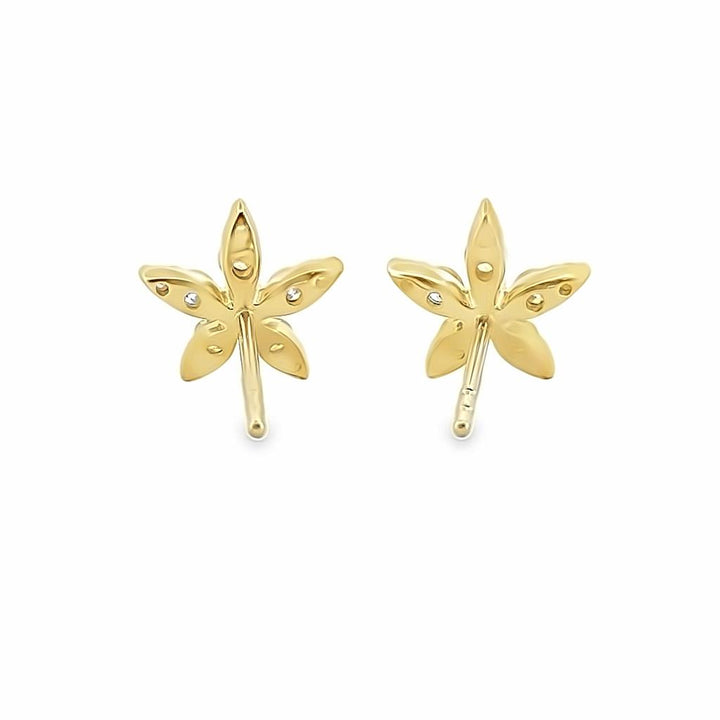 0.51 CTW Diamond Star Earrings in 14K Yellow Gold