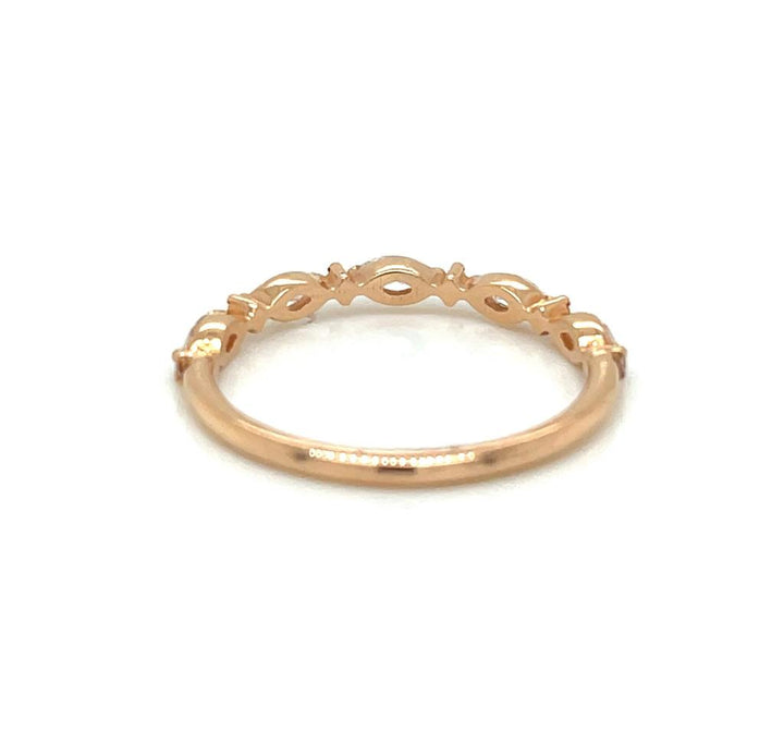 0.38 CTW Marquise and Round Diamond 14K Rose Gold Ring