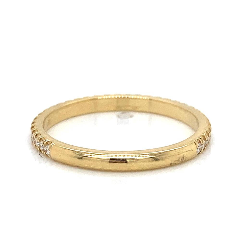 0.26 CTW Round Brilliant Diamond 18K Yellow Gold Eternity Ring