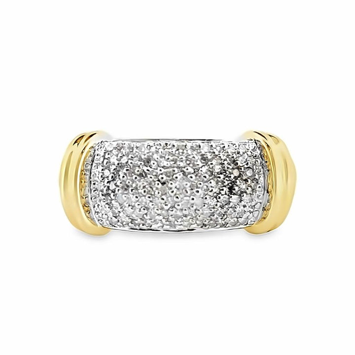 Diamond Pave Ring 14K Yellow Gold