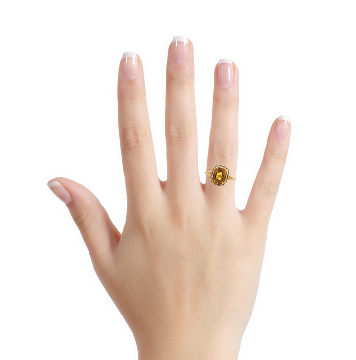 10K Yellow Gold Citrine Ring