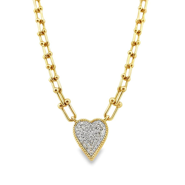 0.49 CTW Diamond Heart 14K Yellow Gold Necklace