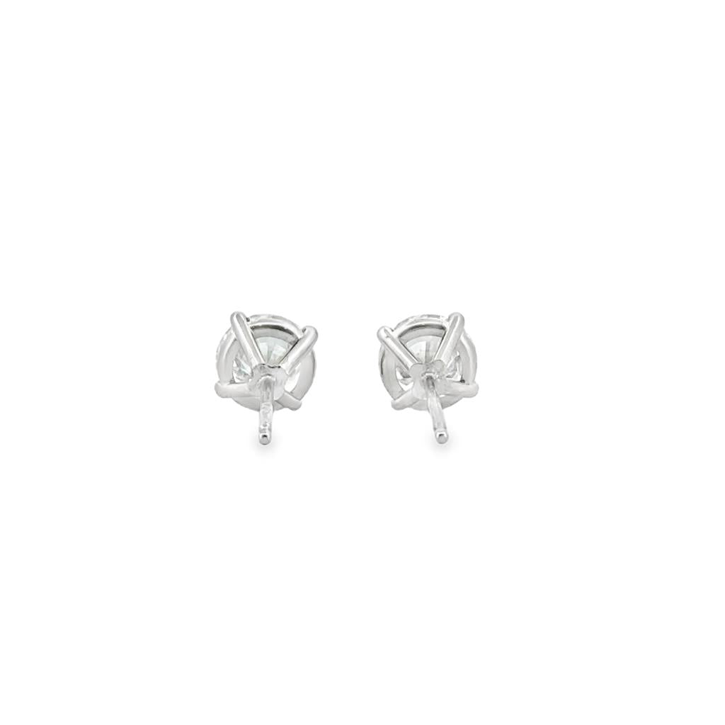 Signature Diamond Stud Earrings 1.50 CTW in White Gold