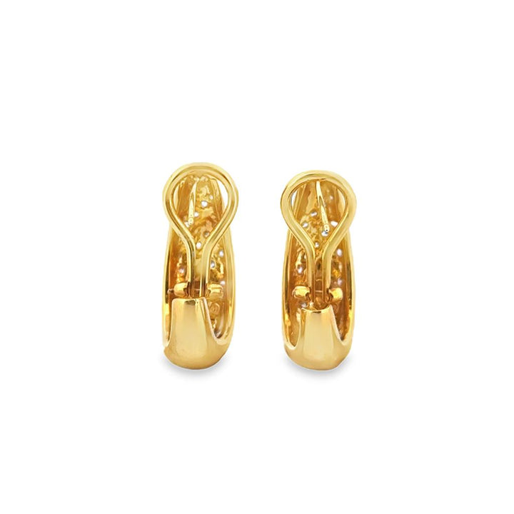 0.85 CTW Round Diamond Earrings in 14K Yellow Gold