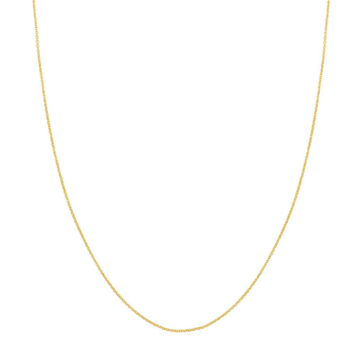 14K Yellow Gold Cable Diamond Cut Link Chain Necklace, 18"