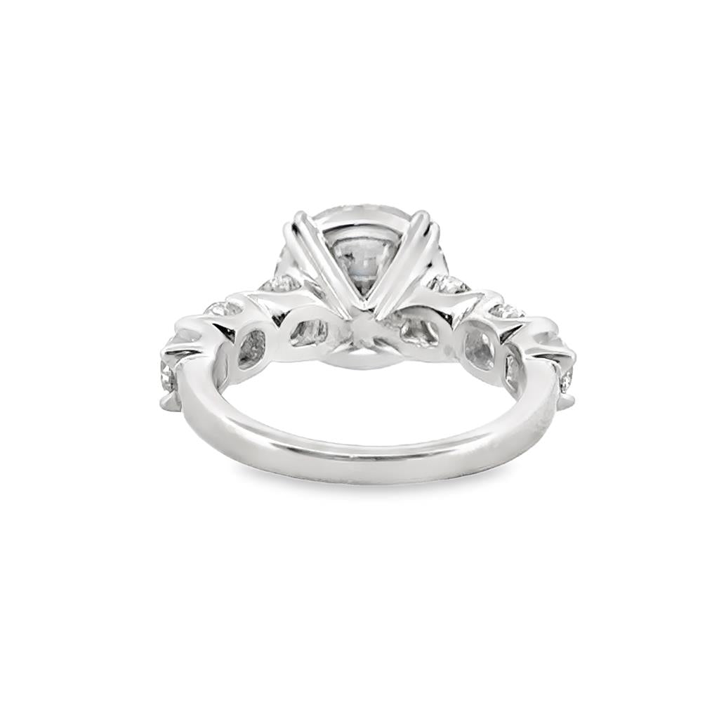 3.72 CT Round Brilliant Diamond Engagement Ring in Platinum – GIA Certified