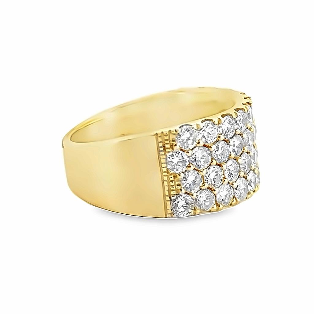 2.49 CTW Diamond Comfort Fit Band  in 18K Yellow Gold