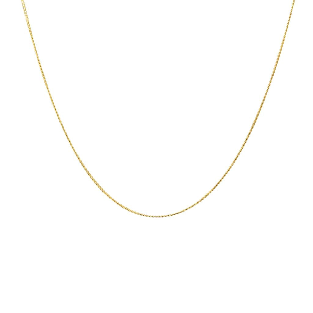 14K Yellow Gold Mini Curb Chain – 20" Length