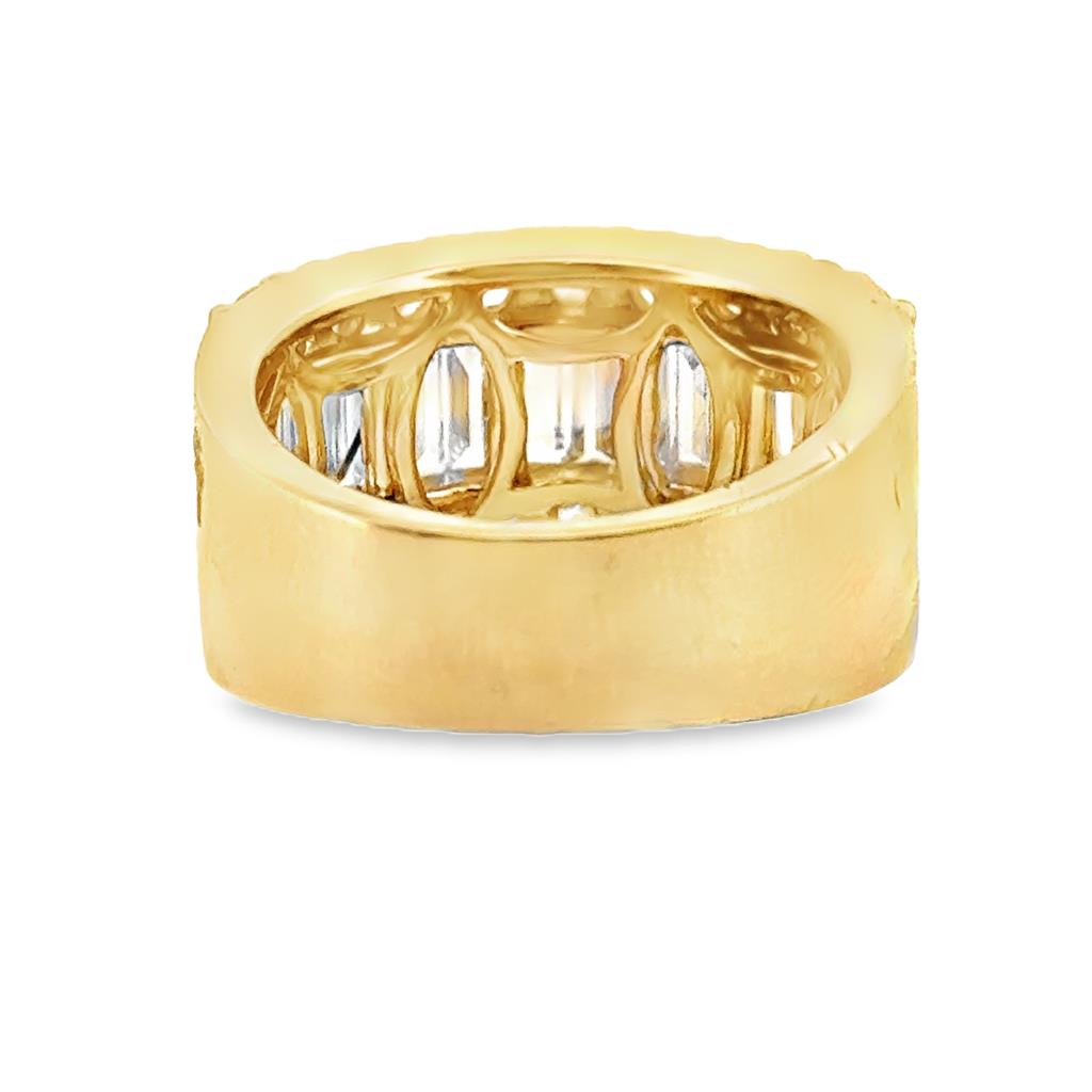 2.79 CTW Round and Baguette Diamond 14K Yellow Gold Ring