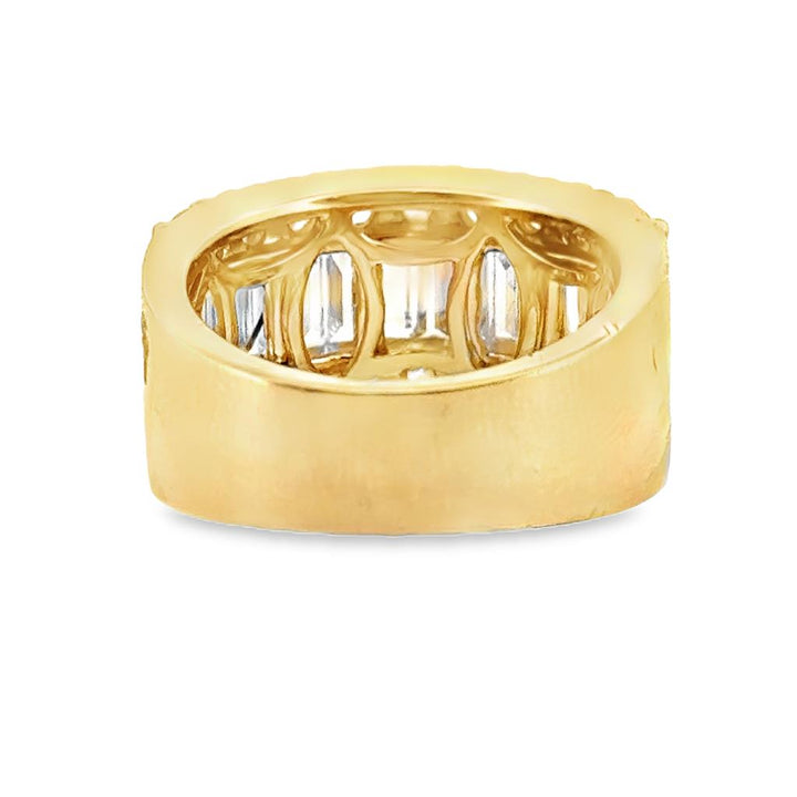 2.79 CTW Round and Baguette Diamond 14K Yellow Gold Ring