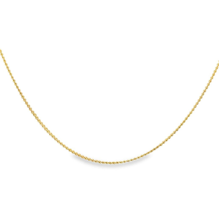 14K Yellow Gold Mini Curb Chain – 20" Length