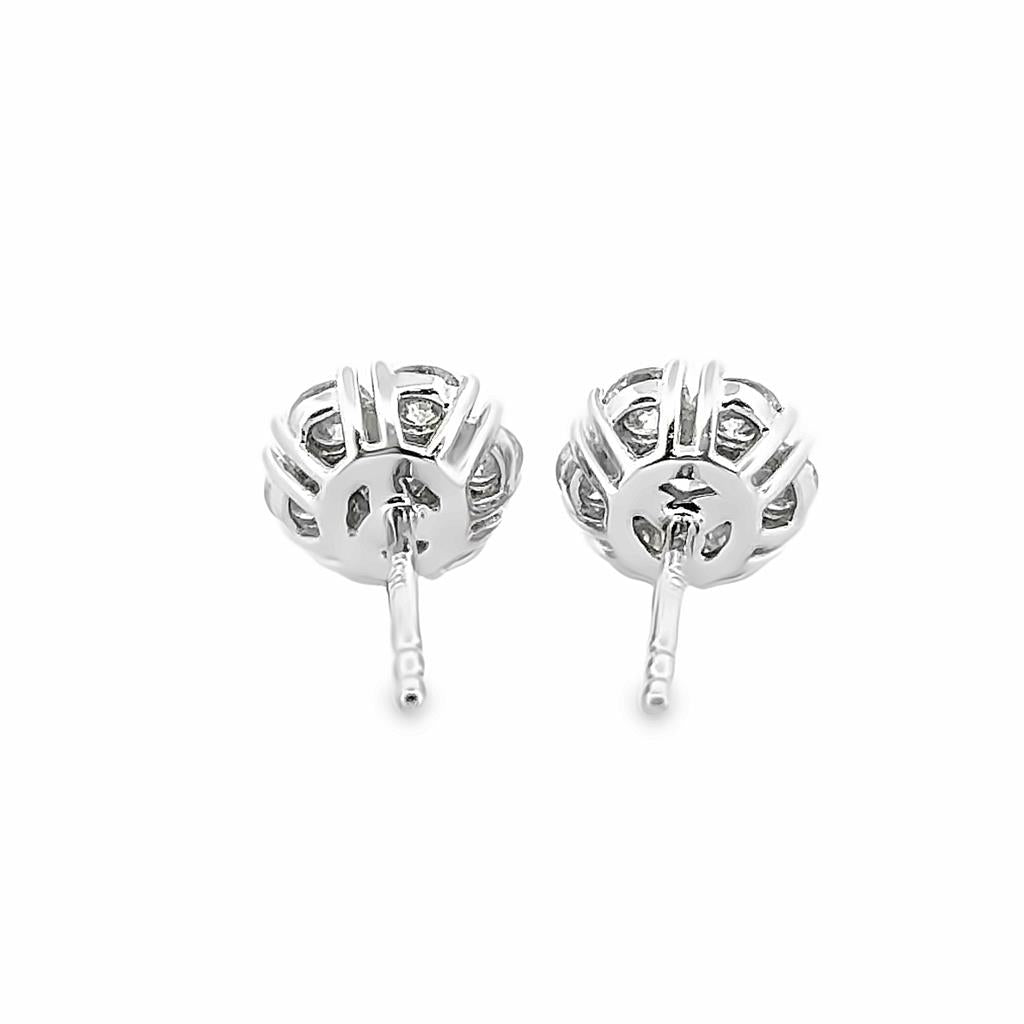 1.03 CTW Diamond 14K White Gold Stud Earrings